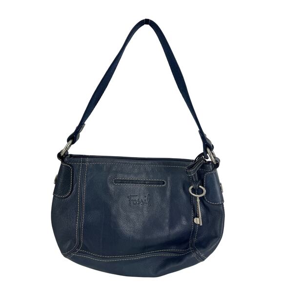 Fossil Vickery Black Leather Shoulder Bag - Picture 2 of 3